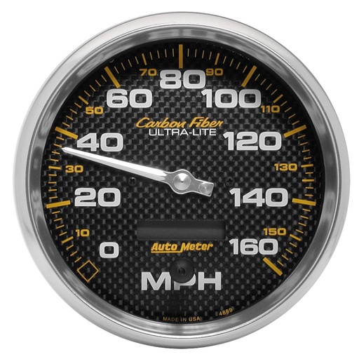 [ATM-4889] AutoMeter 5" SPEEDOMETER, 0-160 MPH, ELECTRIC, CARBON FIBER
