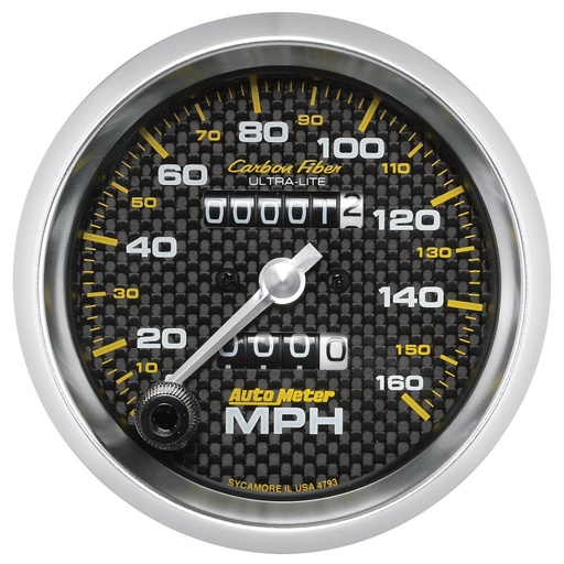 [ATM-4793] AutoMeter 3-3/8" SPEEDOMETER, 0-160 MPH, MECHANICAL, CARBON FIBER