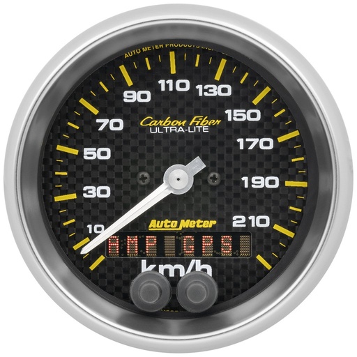 [ATM-4780-M] AutoMeter 3-3/8" GPS SPEEDOMETER, 0-225 KM/H, CARBON FIBER