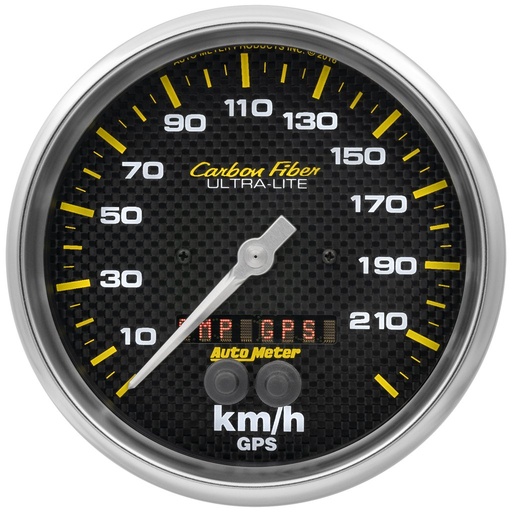 [ATM-4881-M] AutoMeter 5" GPS SPEEDOMETER, 0-225 KM/H, CARBON FIBER