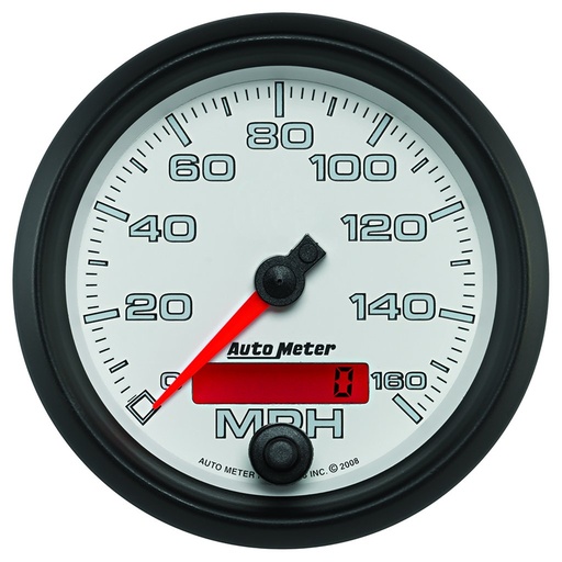 [ATM-19589] AutoMeter 3-3/8" SPEEDOMETER, 0-160 MPH, ELECTRIC, WHITE, PRO-CYCLE