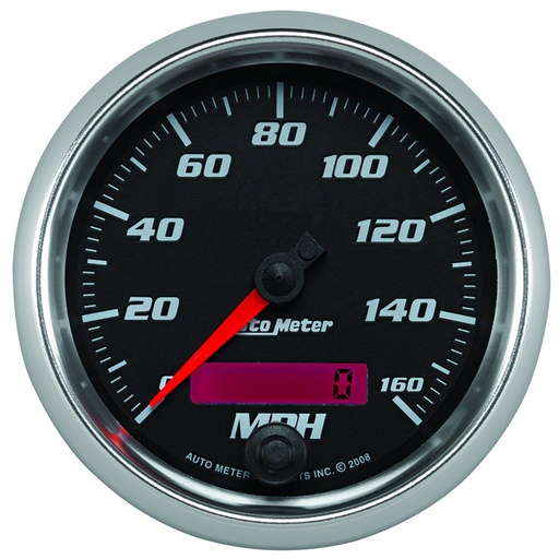 [ATM-19689] AutoMeter 3-3/8" SPEEDOMETER, 0-160 MPH, ELECTRIC, BLACK/BRIGHT ANODIZED, PRO-CYCLE