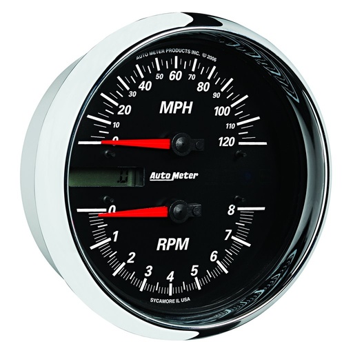 [ATM-19466] AutoMeter 5" DIRECT FIT TACHOMETER/SPEEDOMETER COMBO, 8K RPM/120 MPH, ELECTRIC, BLACK, PRO-CYCLE