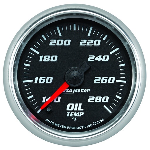 [ATM-19640] AutoMeter 2-1/16" OIL TEMPERATURE, 140-280 °F, STEPPER MOTOR, BLACK/BRIGHT ANODIZED, PRO-CYCLE