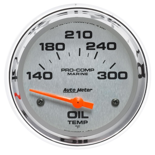 [ATM-200765-35] AutoMeter 2-5/8" OIL TEMPERATURE, 140-300 °F, AIR-CORE, MARINE CHROME