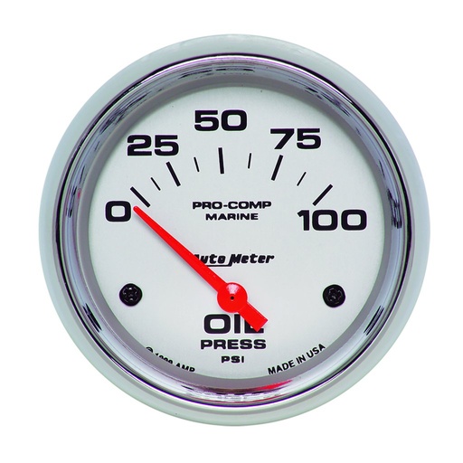 [ATM-200759-35] AutoMeter 2-5/8" OIL PRESSURE, 0-100 PSI, AIR-CORE, AIR-CORE, MARINE CHROME