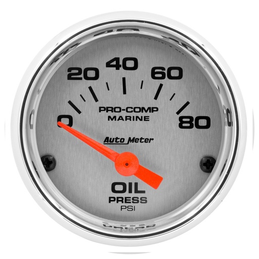 [ATM-200744-35] AutoMeter 2-1/16" OIL PRESSURE, 0-80 PSI, AIR-CORE, MARINE CHROME
