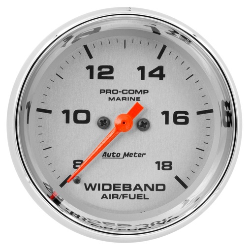 [ATM-200870-35] AutoMeter 2-5/8" WIDEBAND AIR/FUEL RATIO, ANALOG, 8:1-18:1 AFR, MARINE CHROME