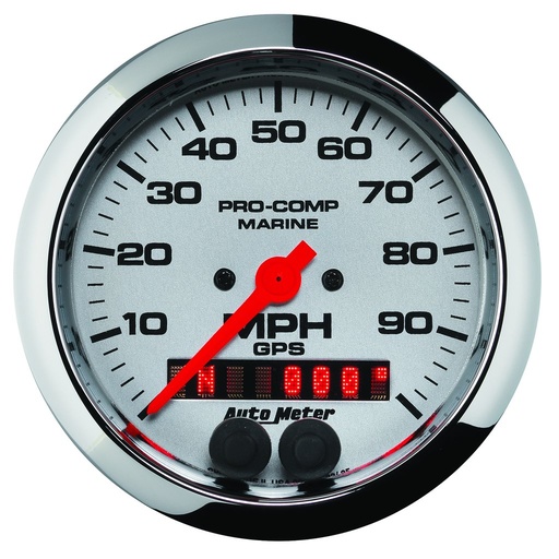 [ATM-200636-35] AutoMeter 3-3/8" GPS SPEEDOMETER, 0-100 MPH, MARINE CHROME