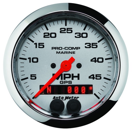 [ATM-200635-35] AutoMeter 3-3/8" GPS SPEEDOMETER, 0-50 MPH, MARINE CHROME