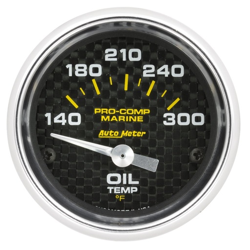 [ATM-200764-40] AutoMeter 2-1/16" OIL TEMPERATURE, 140-300 °F, AIR-CORE, MARINE CARBON FIBER