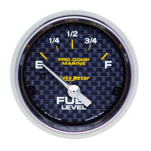 [ATM-200760-40] AutoMeter 2-1/16" FUEL LEVEL, 240-33 Ω, MARINE CARBON FIBER