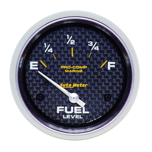 [ATM-200761-40] AutoMeter 2-5/8" FUEL LEVEL, 240-33 Ω, AIR-CORE, MARINE CARBON FIBER