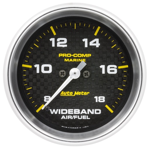 [ATM-200870-40] AutoMeter 2-5/8" WIDEBAND AIR/FUEL RATIO, ANALOG, 8:1-18:1 AFR, MARINE CARBON FIBER