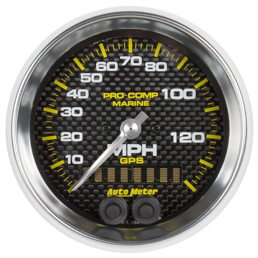 [ATM-200638-40] AutoMeter 3-3/8" GPS SPEEDOMETER, 0-140 MPH, MARINE CARBON FIBER