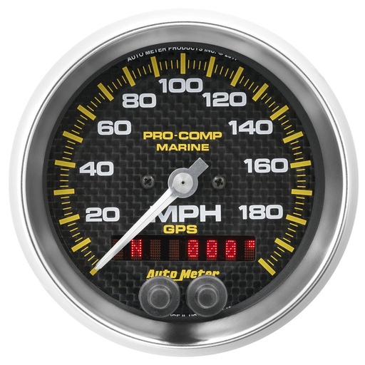 [ATM-200639-40] AutoMeter 3-3/8" GPS SPEEDOMETER, 0-200 MPH, MARINE CARBON FIBER