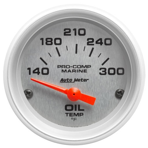 [ATM-200764-33] AutoMeter 2-1/16" OIL TEMPERATURE, 140-300 °F, AIR-CORE, MARINE SILVER