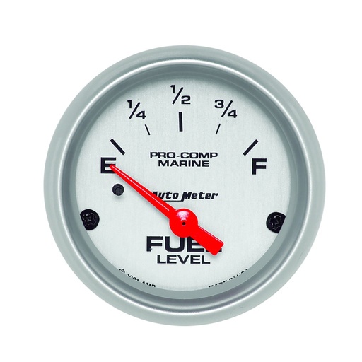 [ATM-200760-33] AutoMeter 2-1/16" FUEL LEVEL, 240-33 Ω, AIR-CORE, MARINE SILVER