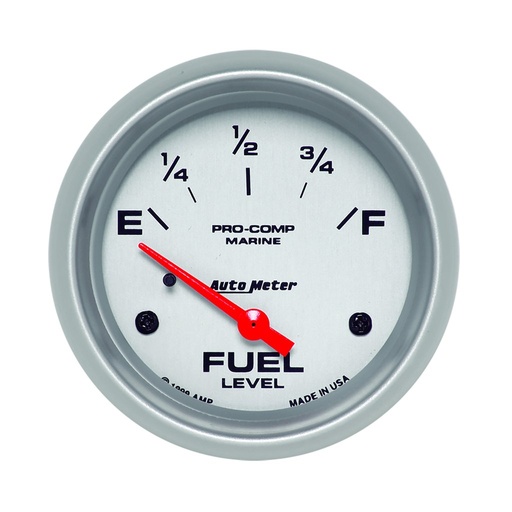 [ATM-200761-33] AutoMeter 2-5/8" FUEL LEVEL, 240-33 Ω, AIR-CORE, MARINE SILVER