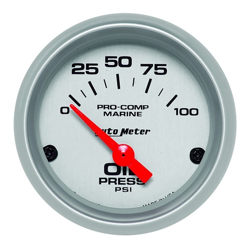 [ATM-200758-33] AutoMeter 2-1/16" OIL PRESSURE, 0-100 PSI, AIR-CORE, AIR-CORE, MARINE SILVER