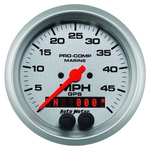 [ATM-200635-33] AutoMeter 3-3/8" GPS SPEEDOMETER, 0-50 MPH, MARINE SILVER