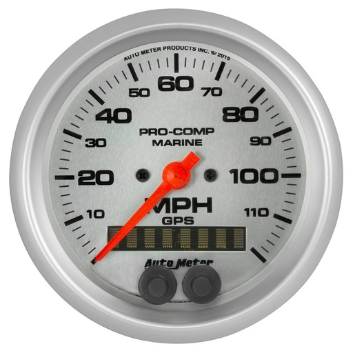 [ATM-200637-33] AutoMeter 3-3/8" GPS SPEEDOMETER, 0-120 MPH, MARINE SILVER
