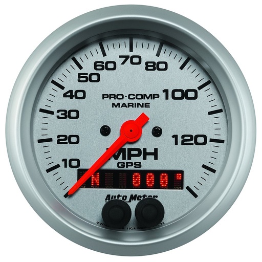 [ATM-200638-33] AutoMeter 3-3/8" GPS SPEEDOMETER, 0-140 MPH, MARINE SILVER