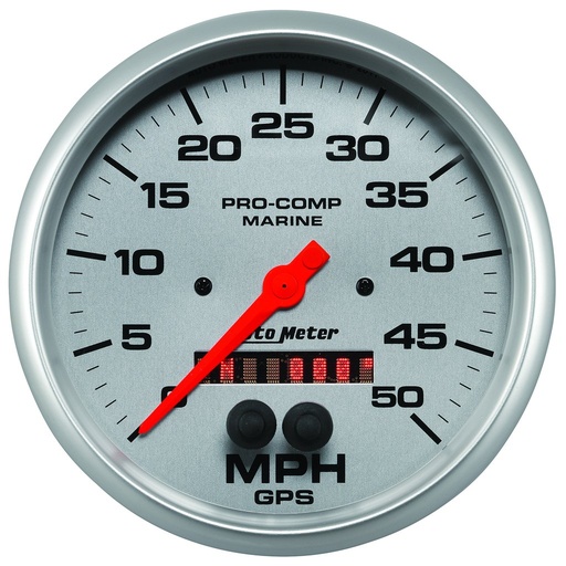 [ATM-200644-33] AutoMeter 5" GPS SPEEDOMETER, 0-50 MPH, MARINE SILVER