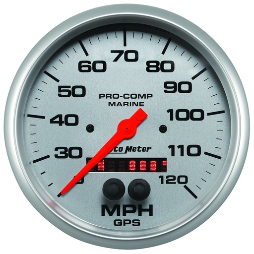 [ATM-200646-33] AutoMeter 5" GPS SPEEDOMETER, 0-120 MPH, MARINE SILVER