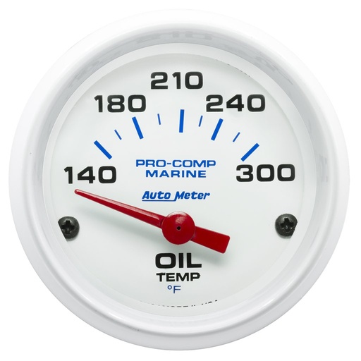 [ATM-200764] AutoMeter 2-1/16" OIL TEMPERATURE, 140-300 °F, AIR-CORE, MARINE WHITE