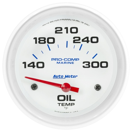 [ATM-200765] AutoMeter 2-5/8" OIL TEMPERATURE, 140-300 °F, AIR-CORE, MARINE WHITE