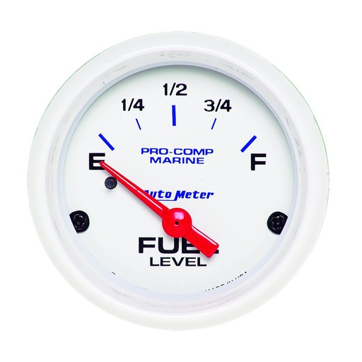 [ATM-200760] AutoMeter 2-1/16" FUEL LEVEL, 240-33 Ω, AIR-CORE, MARINE WHITE