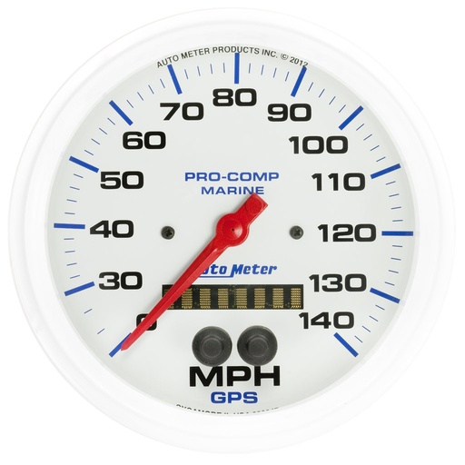[ATM-200647] AutoMeter 5" GPS SPEEDOMETER, 0-140 MPH, MARINE WHITE