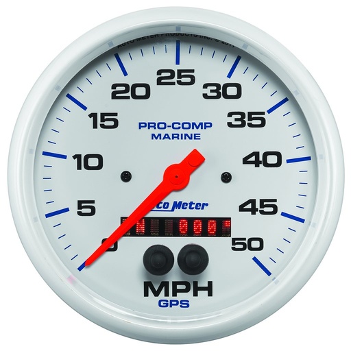 [ATM-200644] AutoMeter 5" GPS SPEEDOMETER, 0-50 MPH, MARINE WHITE