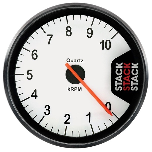 [ATM-ST200-010W] AutoMeter TACHOMETER, CLUBMAN, 80MM, WHITE, 0-10K RPM