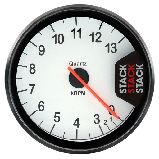 [ATM-ST200-0313W] AutoMeter TACHOMETER, CLUBMAN, 80MM, WHITE, 0-3-13K RPM