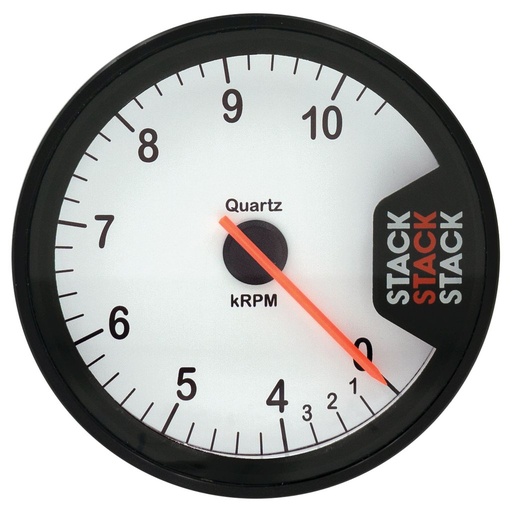 [ATM-ST200-04105W] AutoMeter TACHOMETER, CLUBMAN, 80MM, WHITE, 0-4-10.5K RPM