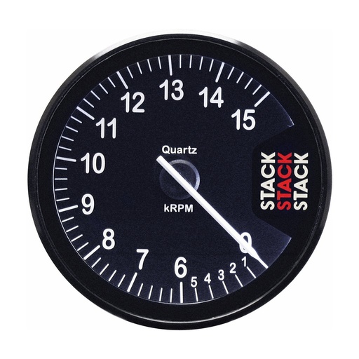 [ATM-ST200-0615] AutoMeter TACHOMETER, CLUBMAN, 80MM, BLACK, 0-6-15K RPM