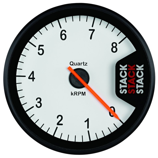 [ATM-ST200-08W] AutoMeter TACHOMETER, CLUBMAN, 80MM, WHITE, 0-8K RPM