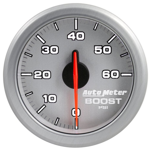 [ATM-9160-UL] AutoMeter 2-1/16" BOOST, 0-60 PSI, AIR-CORE, AIRDRIVE, SILVER