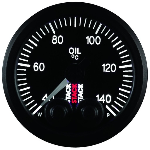 [ATM-ST3509] AutoMeter OIL TEMP, PRO-CONTROL, 52MM, BLK, 40-140 °C, 1/8" NPTF MALE