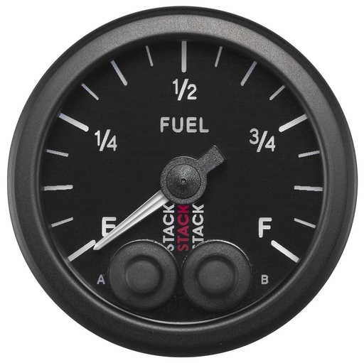 [ATM-ST3515] AutoMeter 2-1/16" FUEL LEVEL, PROGRAMMABLE 0-280 Ω, STEPPER MOTOR, STACK PRO-CONTROL BLK