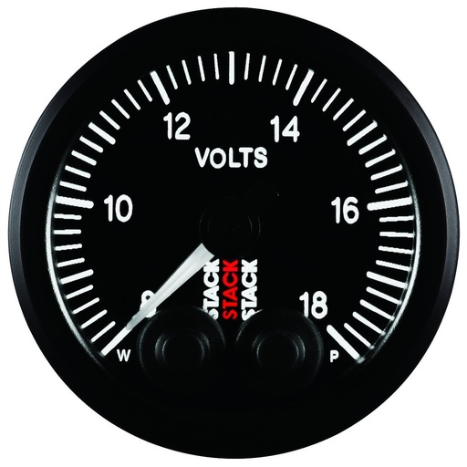 [ATM-ST3516] AutoMeter BATTERY VOLTAGE, PRO-CONTROL, 52MM, BLK, 8-18V