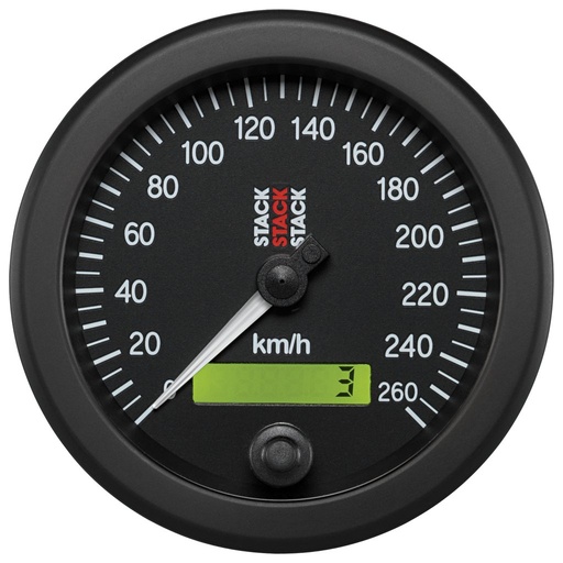 [ATM-ST3802] AutoMeter 88MM SPEEDOMETER, 0-260 KM/H, STACK BLK