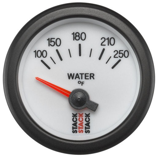 [ATM-ST3258] AutoMeter WATER TEMP, ELECTRIC, 52MM, WHT, 100-250 °F, AIR-CORE, 1/8" NPTF