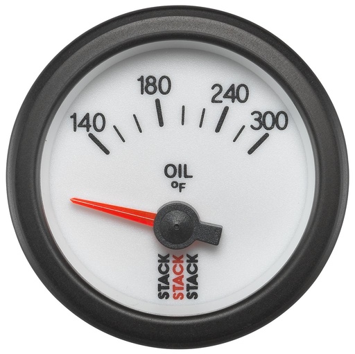 [ATM-ST3260] AutoMeter OIL TEMP, ELECTRIC, 52MM, WHT, 140-300 °F, AIR-CORE, 1/8" NPTF