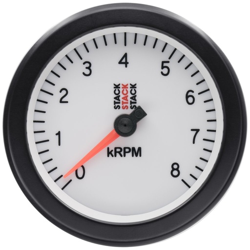 [ATM-ST100-08W] AutoMeter TACHOMETER, SPORT, 88MM, WHITE, 0-8K RPM