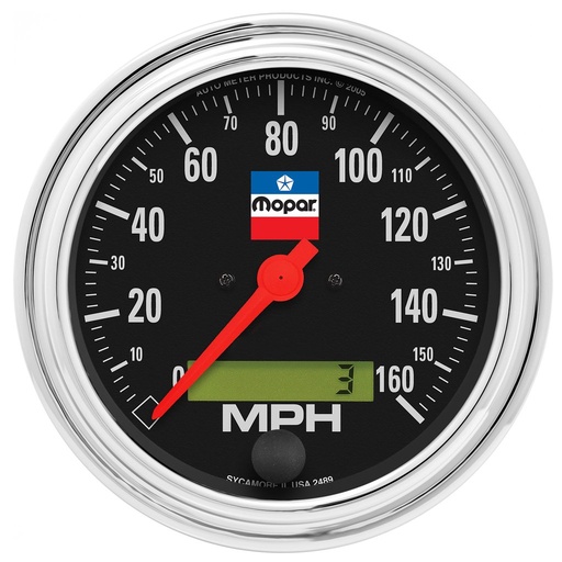 [ATM-880790] AutoMeter 3-3/8" SPEEDO, 160 MPH, IN-DASH, LCD, ELEC, MOPAR CLASSIC