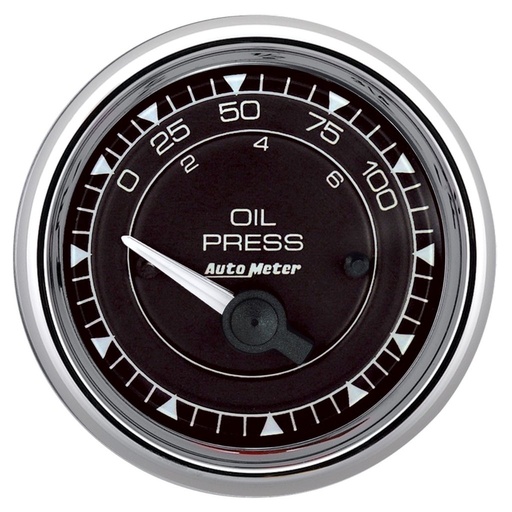 [ATM-9727] AutoMeter 2-1/16" OIL PRESSURE, 0-100 PSI, CHRONO CHROME