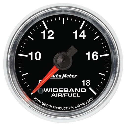 [ATM-3870] AutoMeter 2-1/16" WIDEBAND AIR/FUEL RATIO, ANALOG, 8:1-18:1 AFR, GS